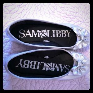 Sam & Libby Silver Metallic Ballet Flats 7.5